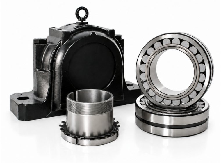 Bearing housings and supports for mills